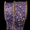The Ribbon People Sheer Purple and Gold Swirling Floral Wired Craft Ribbon 3" x 40 Yards